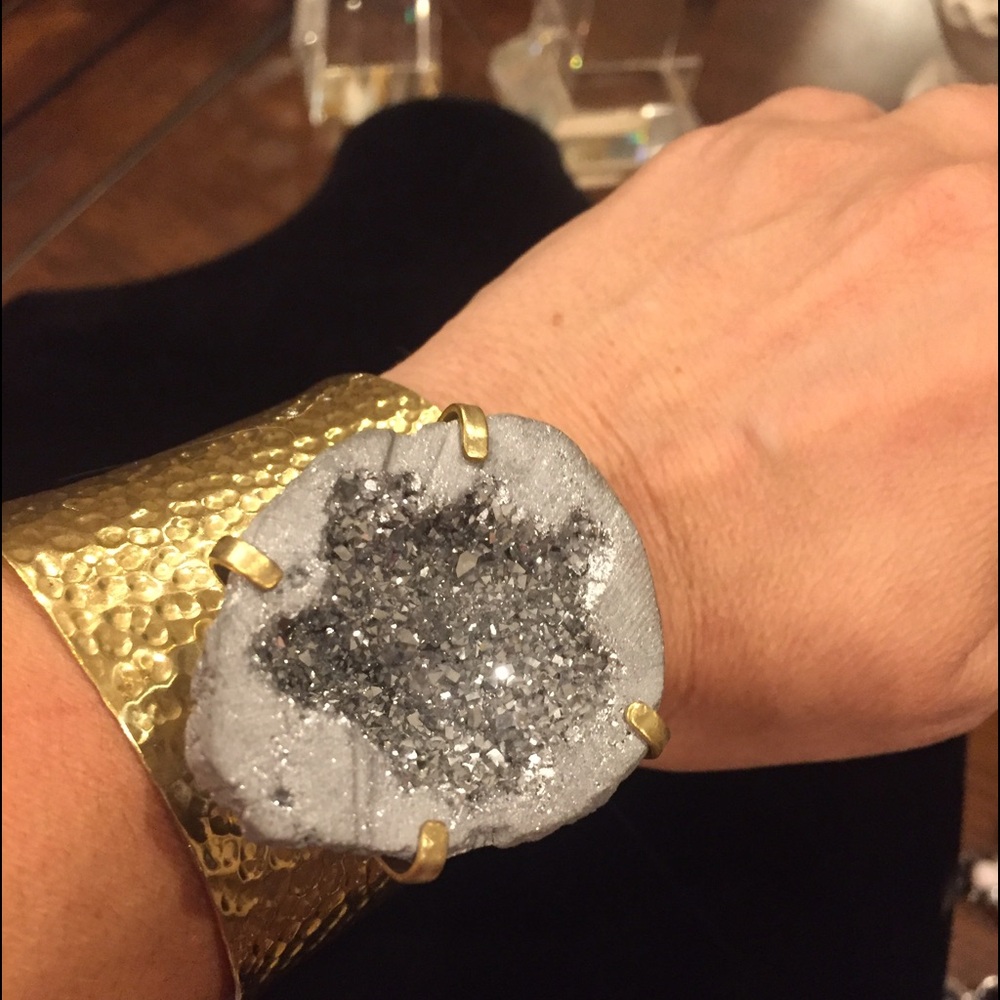 Agate geode cuff